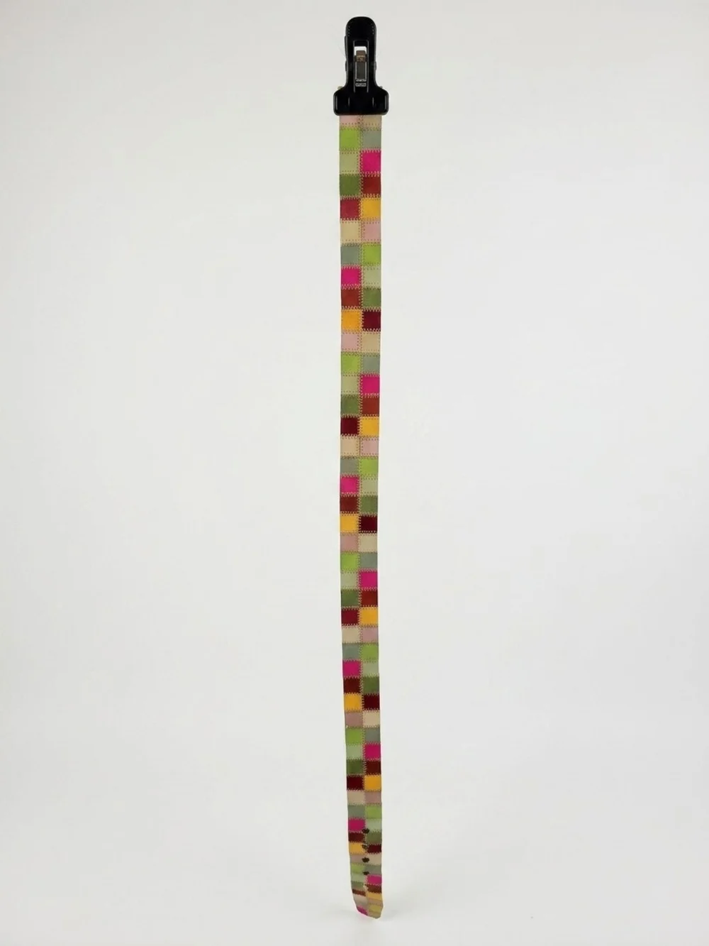 Fossil Multicolor Pink Green Yellow Mosaic Ribbon Hook 33 inches